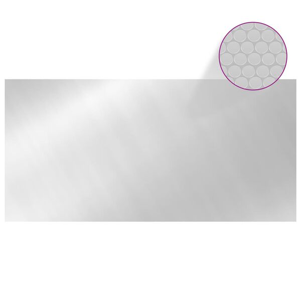 vidaXL Poolabdeckung Silbern 450x220 cm PE