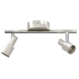vidaXL Deckenstrahler mit Strahlern Nickel 25,5 x 8 x 11 cm Stahl
