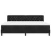 vidaXL Boxspringbett mit Matratze Schwarz 200 x 200 cm Polyester