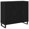 vidaXL Sideboard Schwarz Eichen-Optik 90 x 34 x 80 cm Holzwerkstoff