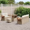 vidaXL Gartensofa-set mit Kissen 8 pcs Beige und Creme