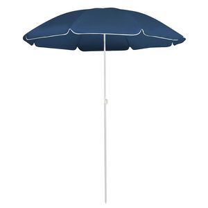vidaXL Sonnenschirm mit Stahlmast Blau 180 cm