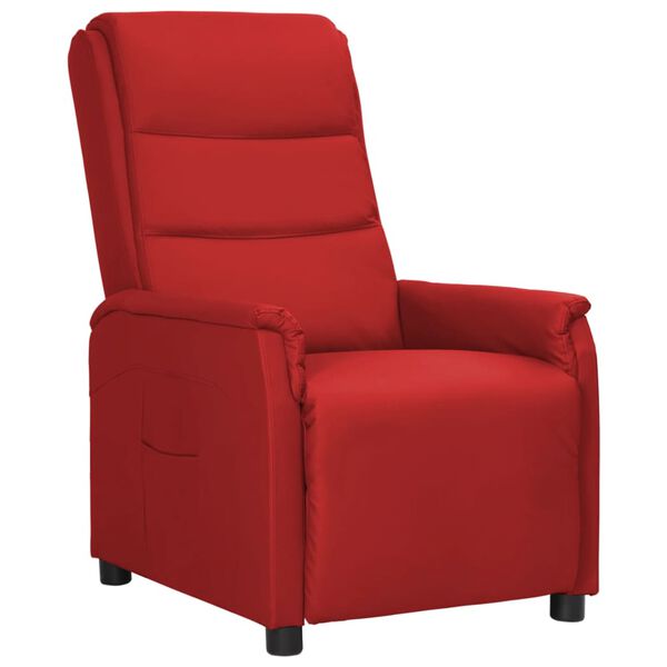 vidaXL Relaxsessel Weinrot Kunstleder