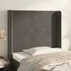 vidaXL Kopfteil mit Ohren Dunkelgrau 83x16x118/128 cm Samt