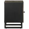 vidaXL Nachttisch Schwarz 40x33x46 cm Massivholz Mango