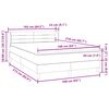 vidaXL Boxspringbett mit Matratze Dunkelblau 160x210 cm Samt