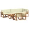 vidaXL Outdoor-Sofagarnitur 9 Stk. Natur und Creme