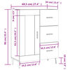 vidaXL Sideboard Wei&szlig; 69,5x34x90 cm Holzwerkstoff