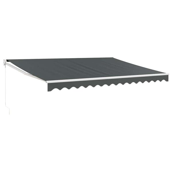 vidaXL Markise Einziehbar Anthrazit 4,5x3 m Stoff und Aluminium