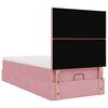 vidaXL Ottoman-Bett mit Matratzen Rosa 100x200 cm Samt