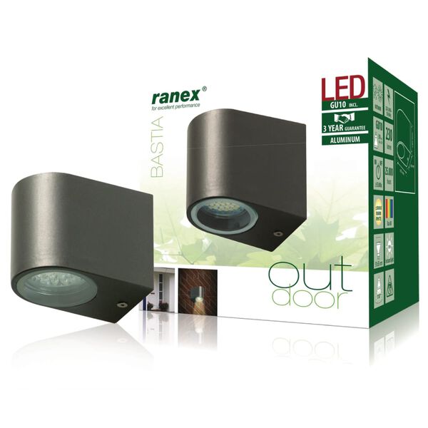 Ranex LED-Wandleuchte 3 W Grau 5000.332