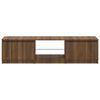 vidaXL TV-Schrank mit LED-Leuchten Braun Eichen-Optik 140x40x35,5 cm