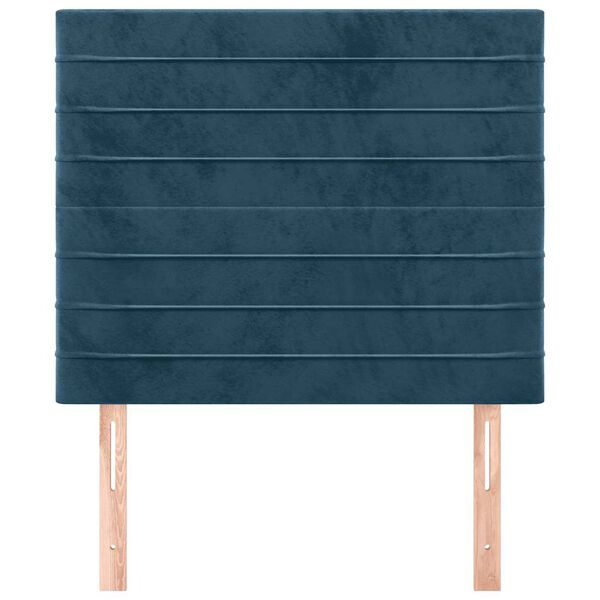 vidaXL Kopfteil Dunkelblau 80x5x118/128 cm Samt