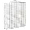 vidaXL Gabionen mit Hochbogen 18Stk. 200x50x220/240cm Verzinktes Eisen