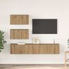 vidaXL TV-Schrankset Wandmontiert 4 pcs Artisan-Eiche Holzwerkstoff