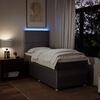 vidaXL Boxspringbett mit Matratze Taupe 90x200 cm Stoff