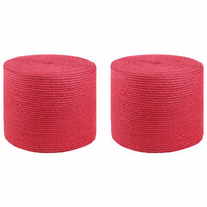 vidaXL Juteseil 2 pcs Rot 100% Tossa Jute