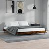 vidaXL Bettgestell ohne Matratze R&auml;uchereiche 200x200 cm Holzwerkstoff