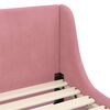 vidaXL Kinderbettgestell mit Kopfteil Rosa 70 x 140 cm Samt