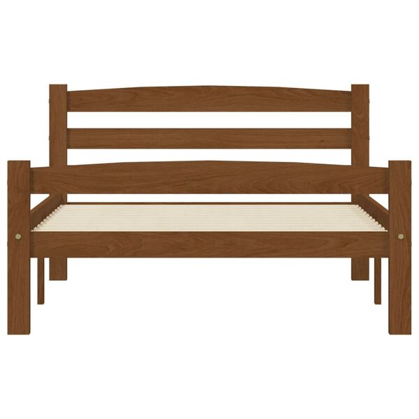 vidaXL Massivholzbett Honigbraun Kiefer 90x200 cm