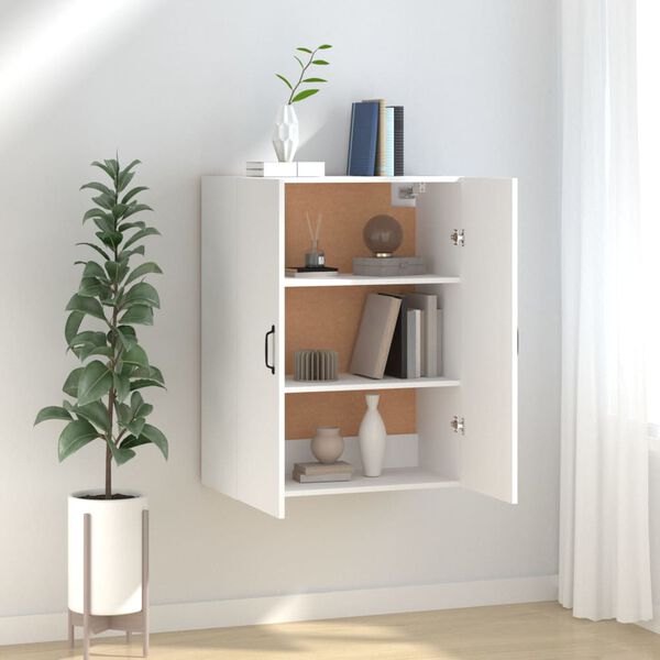 vidaXL H&auml;ngeschrank Wei&szlig; 69,5x34x90 cm Holzwerkstoff