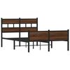 vidaXL Bettgestell ohne Matratze Braun Eiche 120x190 cm Holzwerkstoff