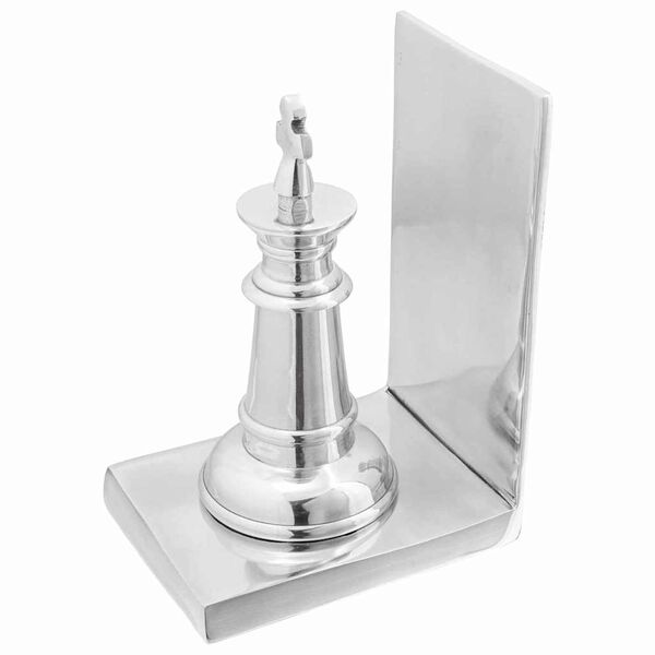 vidaXL Buchstützen 2 pcs Silber 11 x 12 x 19.5 cm Aluminium