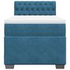 vidaXL Boxspringbett mit Matratze Dunkelblau 80x200 cm Samt