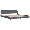 vidaXL Bettgestell ohne Matratze "Hanko" Dunkelgrau 200x200 cm Samt