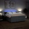 vidaXL Boxspringbett mit Matratze Dunkelgrau 200x200 cm Stoff