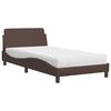 vidaXL Bett mit Matratze "Dover" Braun 100x200 cm Kunstleder