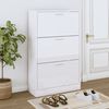 vidaXL Schuhschrank Hochglanz-Wei&szlig; 63x24x103 cm Holzwerkstoff
