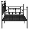 vidaXL Tagesbettrahmen Schwarz 100 x 190 cm Stahl