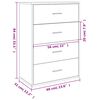 vidaXL Sideboard Braun Eichen-Optik 60x31x84 cm Holzwerkstoff