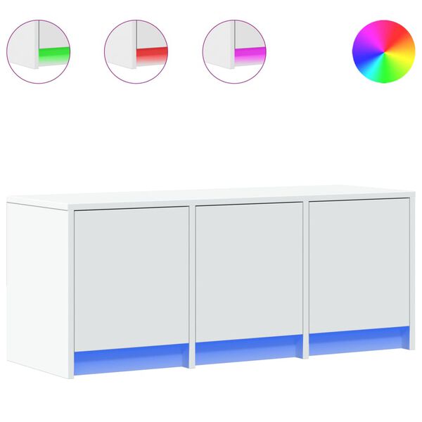 vidaXL TV-Schrank LED Braun Eichen-Optik 97x34x40 cm Holzwerkstoff