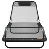 vidaXL Klappbare Sonnenliege 2-Person 2 pcs Schwarz 182 x 55 x 85,5 cm