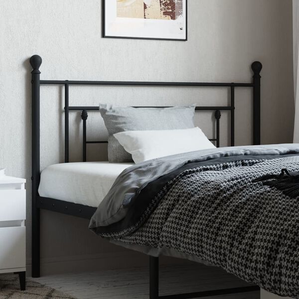 vidaXL Ersatz-Kopfteil Metall Schwarz 107 cm