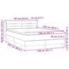 vidaXL Boxspringbett mit Matratze Dunkelblau 140x220 cm Samt