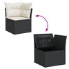 vidaXL Garten-Sofa-Set mit Kissen 10 pcs Schwarz und Creme