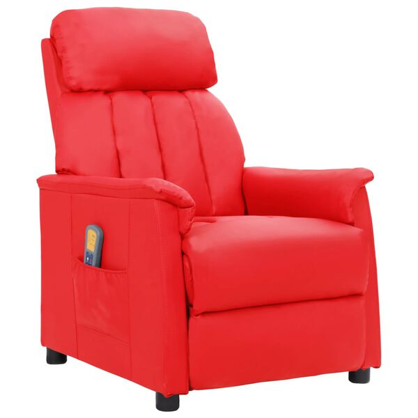 vidaXL Massagesessel Rot Kunstleder