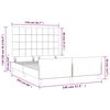 vidaXL Bettgestell ohne Matratze Dunkelblau 140x200 cm Samt