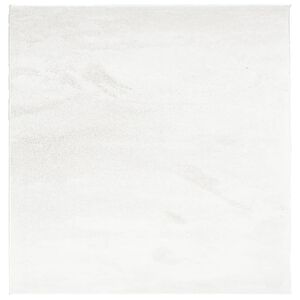 vidaXL Teppich OVIEDO Kurzflor Creme 120x120 cm