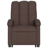 vidaXL Massagesessel mit Aufstehhilfe Dunkelbraun Stoff
