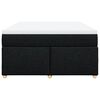vidaXL Boxspringbett mit Matratze Schwarz 140x190 cm Stoff