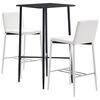 vidaXL 3-tlg. Bar-Set Kunstleder Wei&szlig;