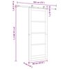 vidaXL Schiebet&uuml;r Nat&uuml;rlich und Schwarz 86 x 211 cm