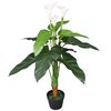 vidaXL K&uuml;nstliche Calla-Lilie mit Topf 85 cm Wei&szlig;