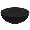 vidaXL Waschbecken Schwarz Gl&auml;nzend &Oslash;28x10 cm Keramik