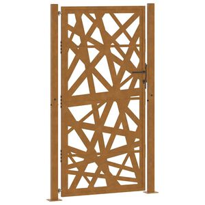 vidaXL Gartentor 100x200 cm Cortenstahl Helles Design