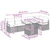vidaXL Garten-Sofa-Set mit Speicher 7 pcs Braun Poly Rattan